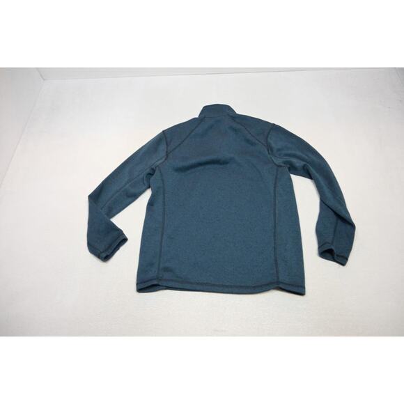 Eddie Bauer Camp Sweater 1/4 Zip Fleece Pullover Marled Blue Mens Size Medium - Picture 10 of 10
